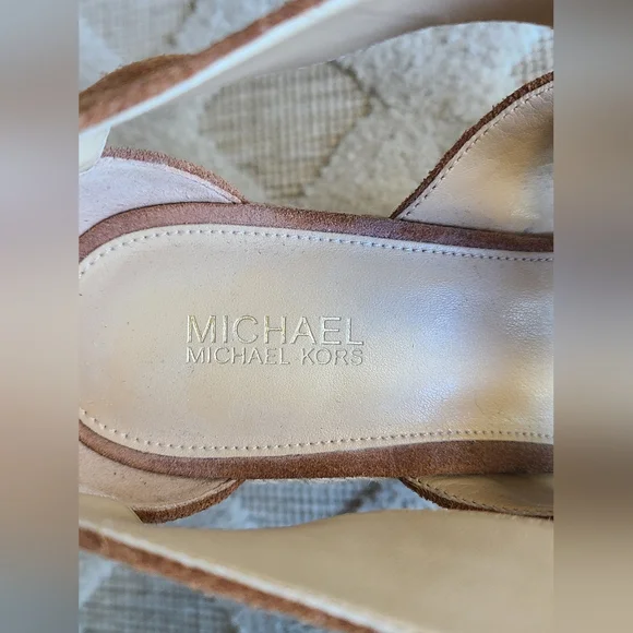 Michael Kors Tan Wedge Sandals - Picture 12 of 15